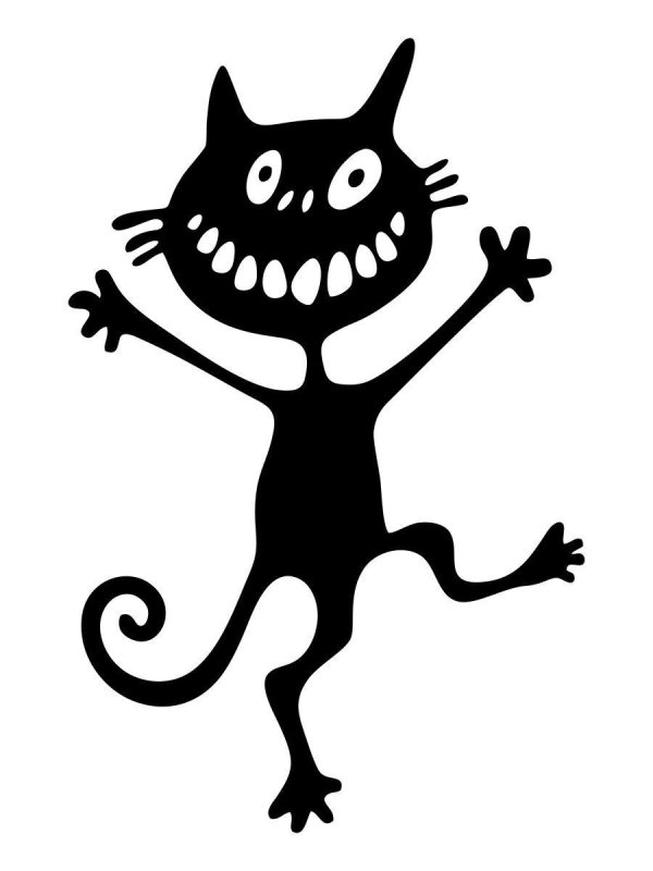 кот наклейка