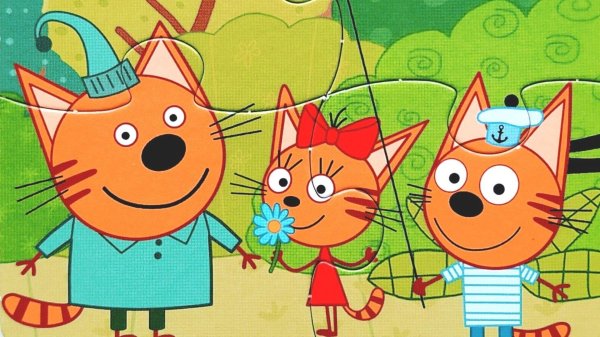 коржик карамелька и компот 3 кота