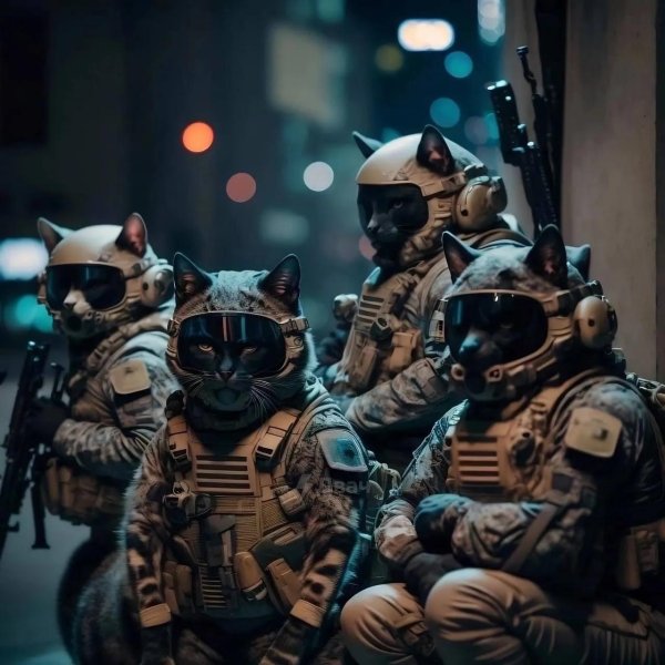 котоспецназ midjourney