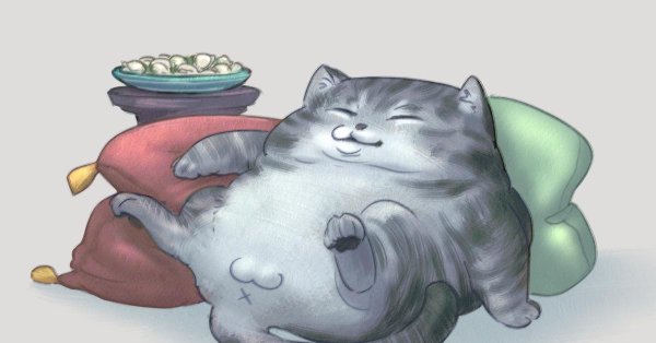 рисунки толстых котов