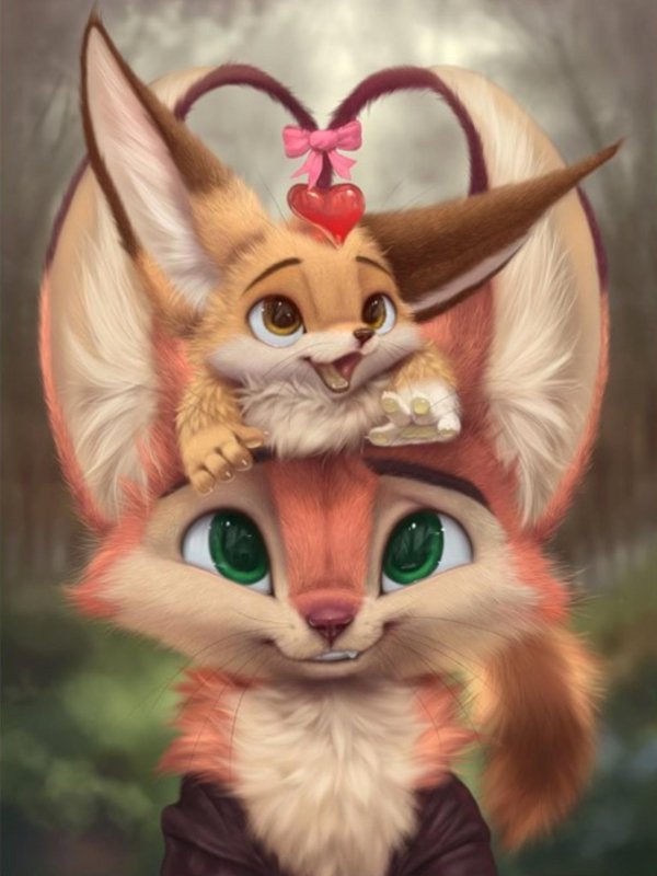 аниме животные милые