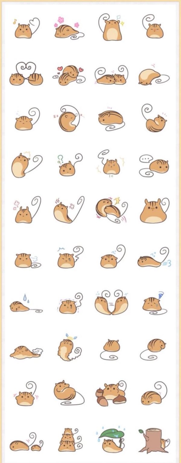 наклейки каваи