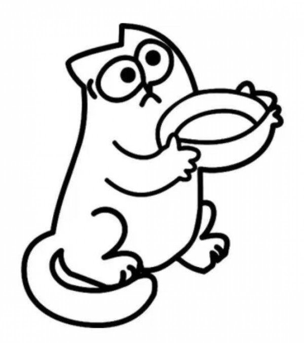 раскраска котик