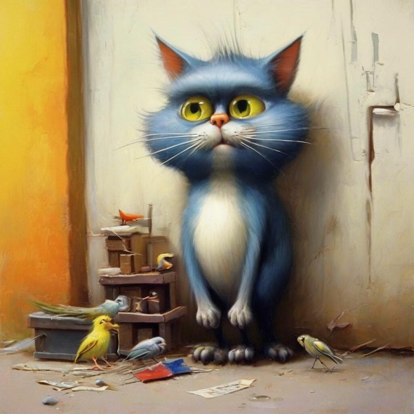 иллюстрация котик