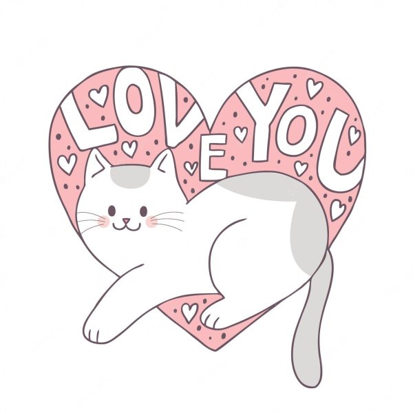 день святого валентина коты вектор