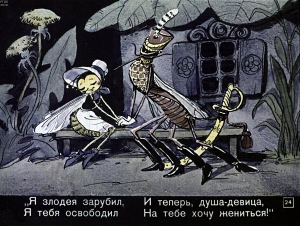 муха цокотуха диафильм 1963