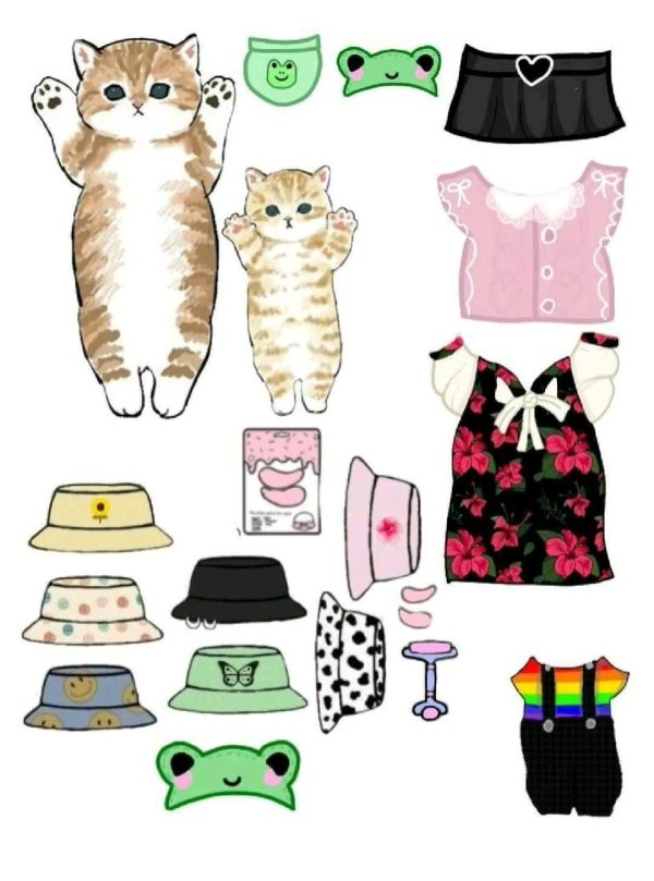 одежда для бумажных котиков