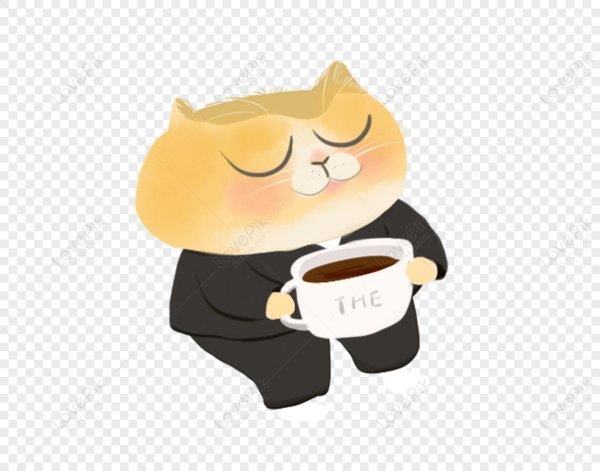 кот с кружкой