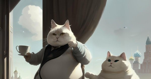 рисунки толстых котов