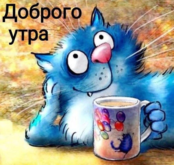 Доброе утро с синими котами