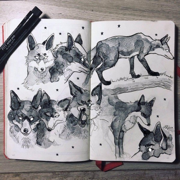 рисунок в скетчбук