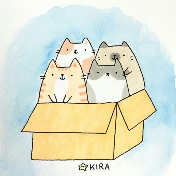 иллюстрация кот
