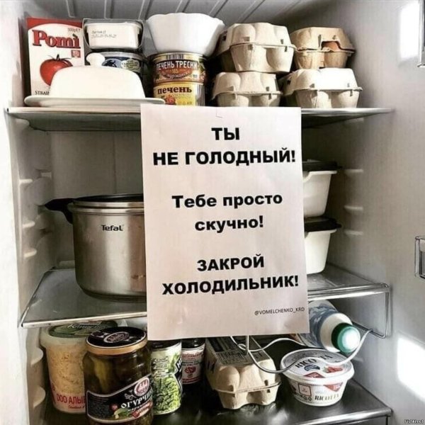 закройте холодильник