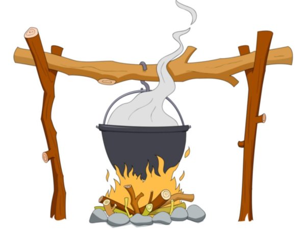 котелок над костром
