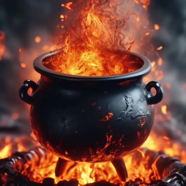 ведьма варит зелье