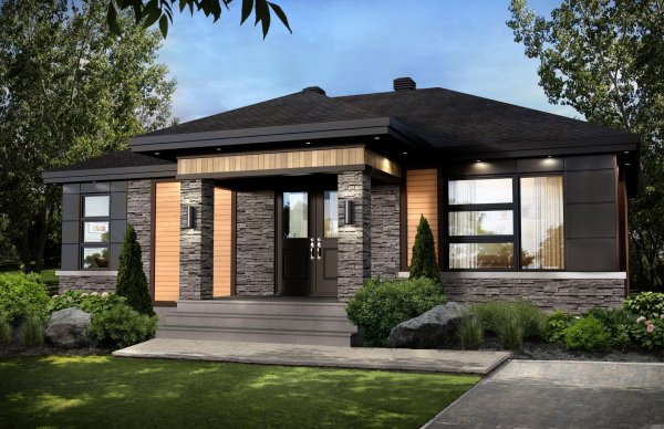 одноэтажные дома современные