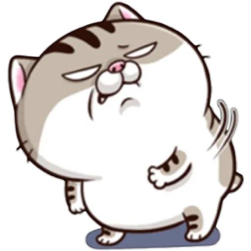 стикеры fat cat