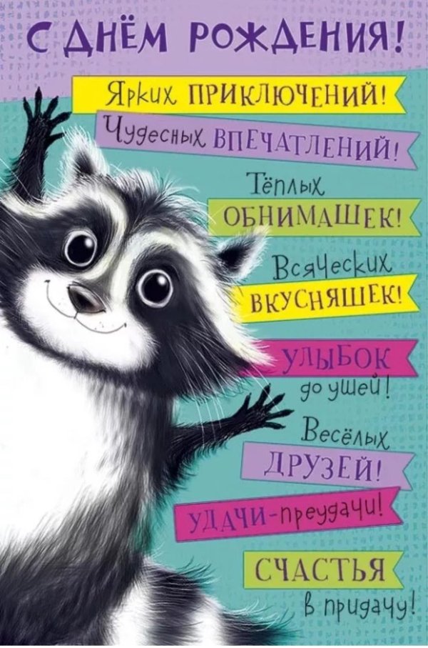 с днем рождения енотик