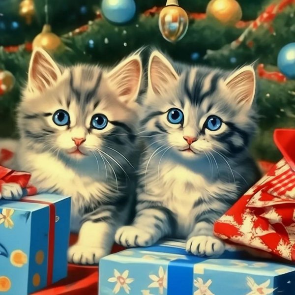 открытка с котиками