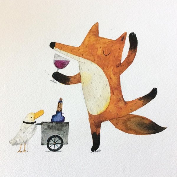 прикольные рисунки лисы