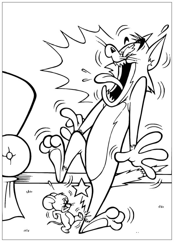 том и джерри раскраска