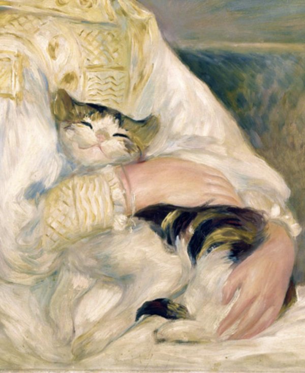 жюли мане с кошкой 1887