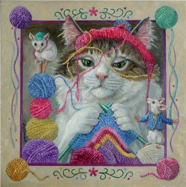 иллюстрации вязальщица