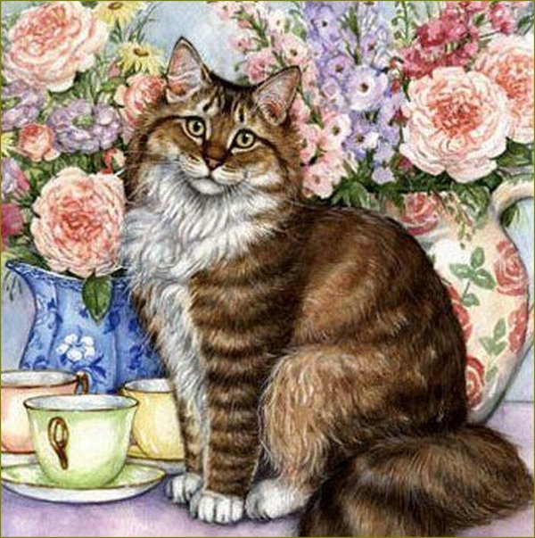 иллюстрация кошка