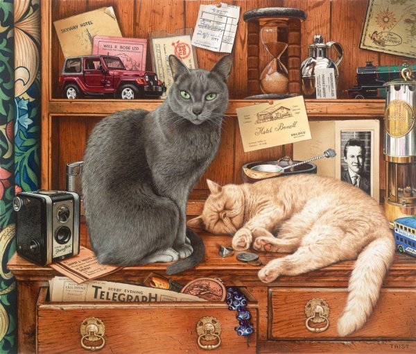 кошки на картинах художников