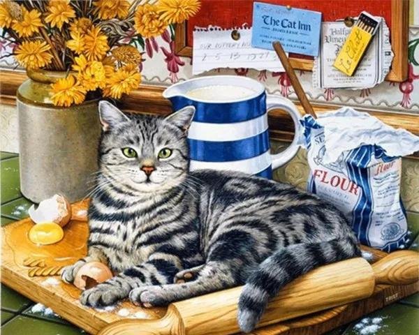 кошка картина