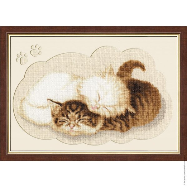 кот вышивка