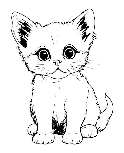 раскраска для девочек котики