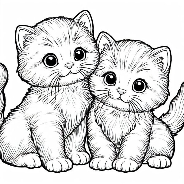 раскраска котенка