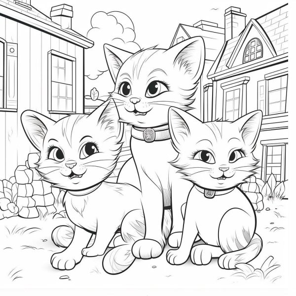 раскраска котенка