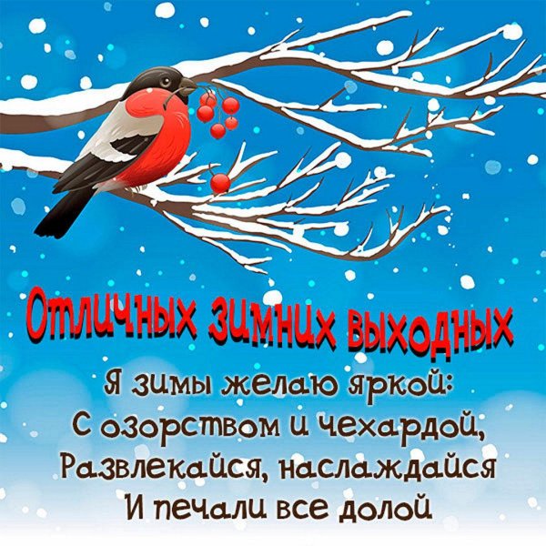 поздравления с зимними выходными