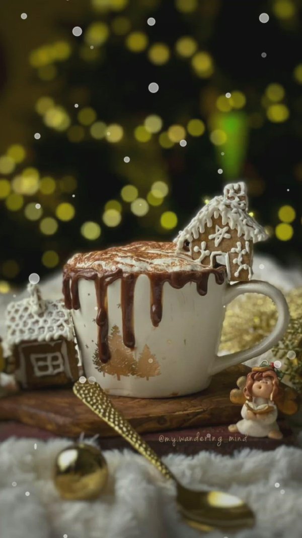 пряничный домик на чашку