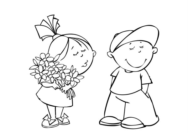 раскраски ко дню влюбленных для детей