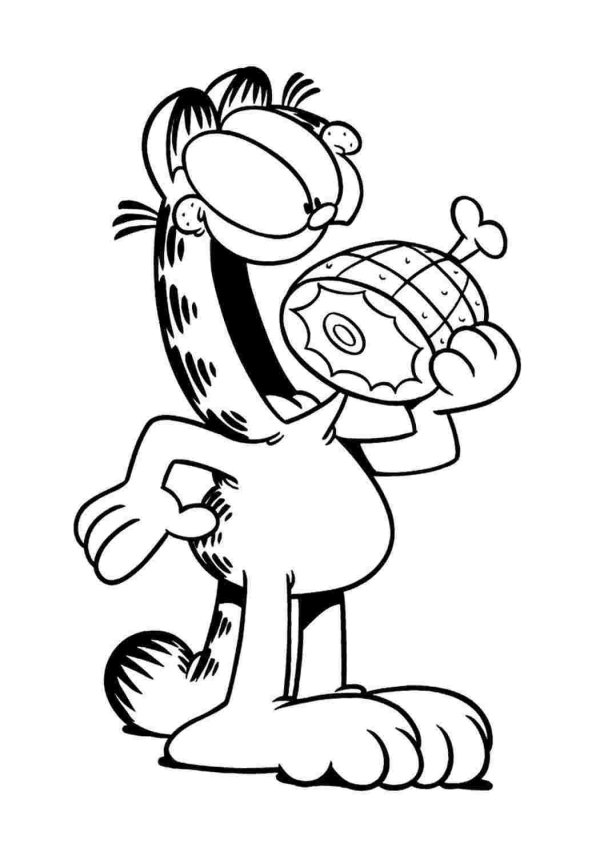 разукрашки гарфилд