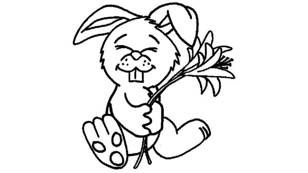 зайцы раскраска