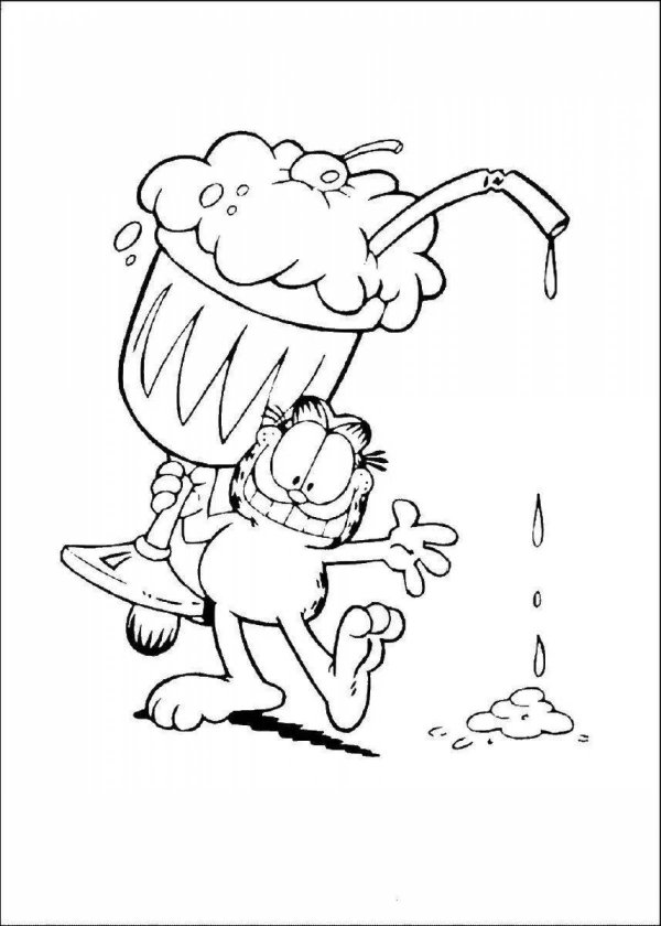 рисунок гарфилда