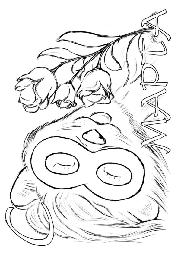 на 8 марта раскраска