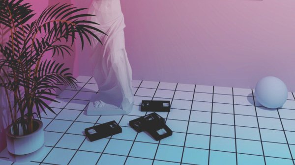 aesthetic vaporwave статуи