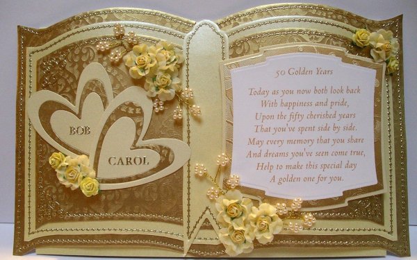 открытка на золотую свадьбу