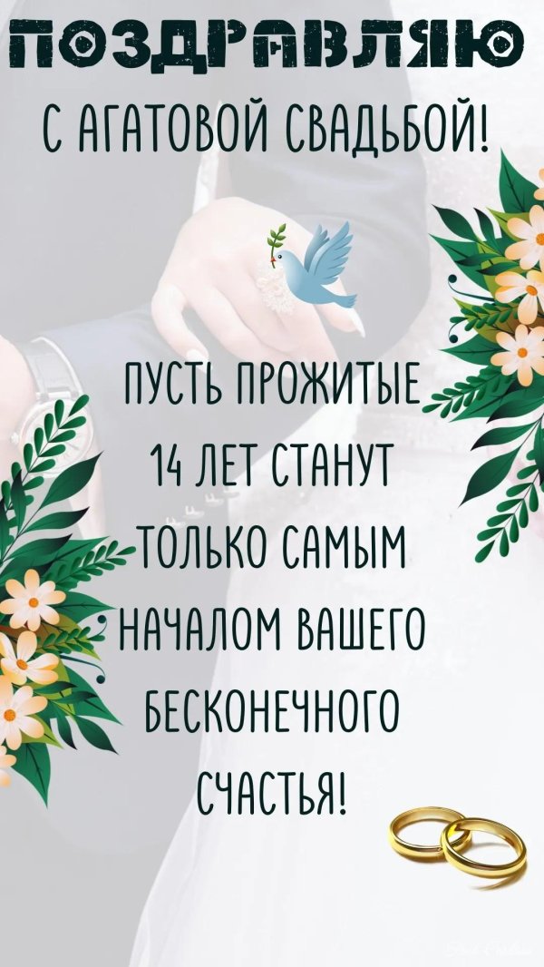 агатовая свадьба поздравление