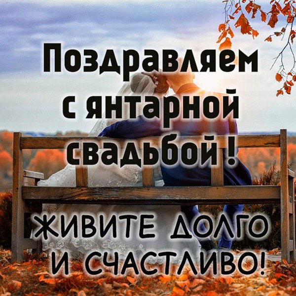 янтарная годовщина свадьбы