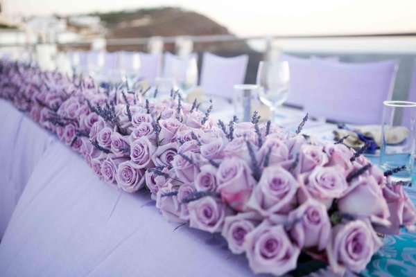 лавандовый букет невесты