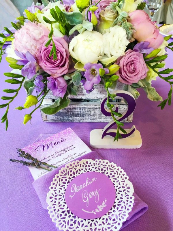 лавандовая свадьба открытка