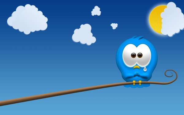 птичка грустит