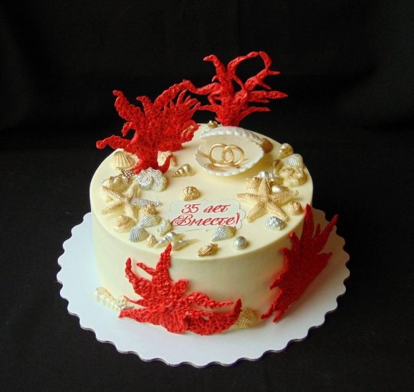 торт на 35 лет совместной жизни