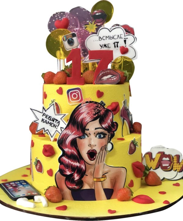 торт девушка